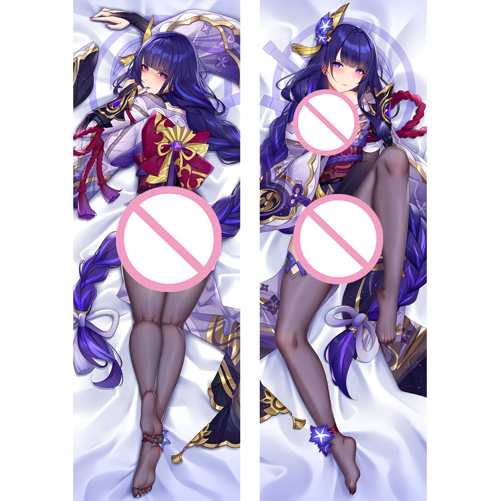 

Game Genshin Impact Raiden Shogun Dakimakura Hugging Body Pillow Cover Beelzebul Throw Cushion Peach Skin Long Soft Pillowcases