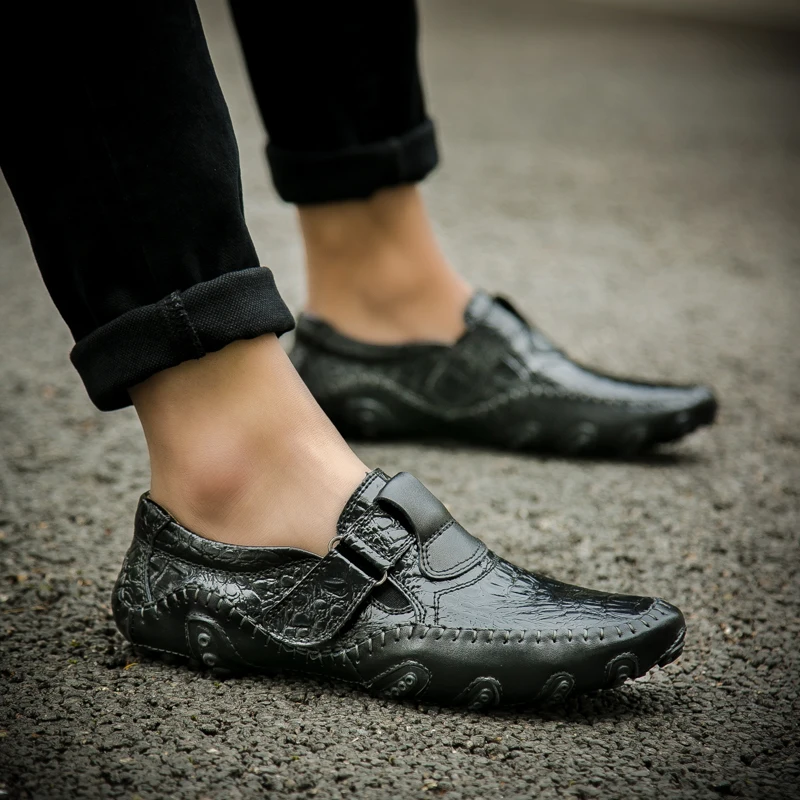 Autumn Crocodile Pattern Leather Men Dress Men's Business Classic Gentleman Shoes 2023 Big Size 38-48_voghion.com