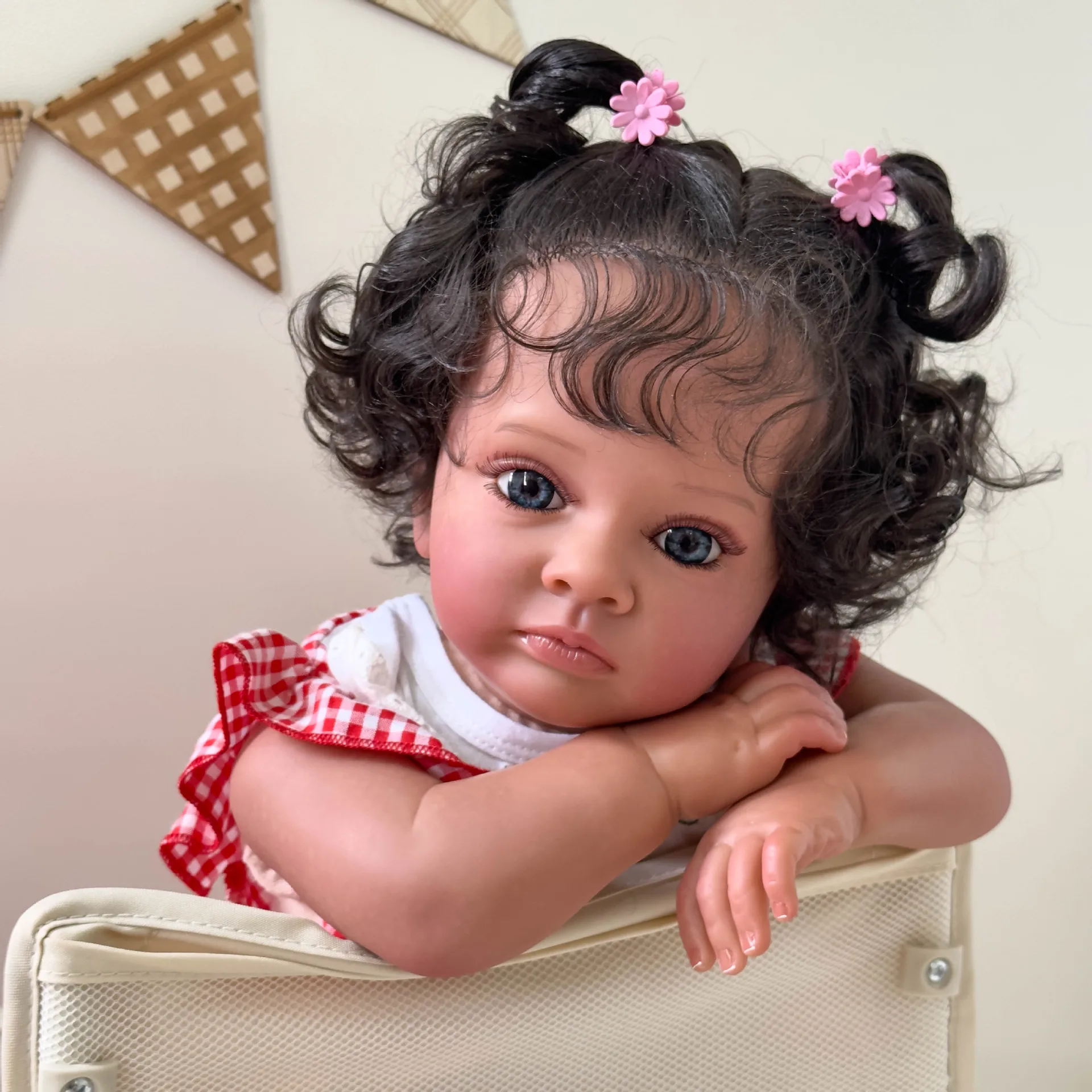 

Realistic Lifelike 60 CM 24 Inch Tutti Reborn Baby Girl Doll Toy Cloth Body Reborn Baby Doll Newborn Toddler 3D Skin