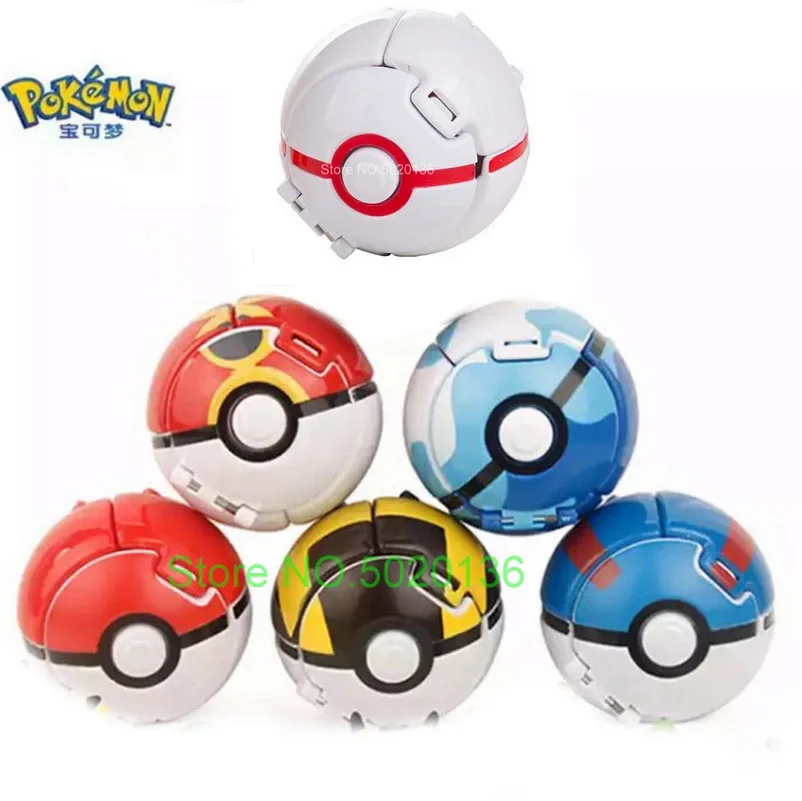 4 pz/lotto Pokeball Pokemon Go giocattoli Pocket Monster esplosione  Pokeball Super Master Model Figure giocattoli regalo educativo per bambini