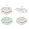 6-Compartment Food Storage Tray Fruit Snack Plate Appetizer Serving Platter 6