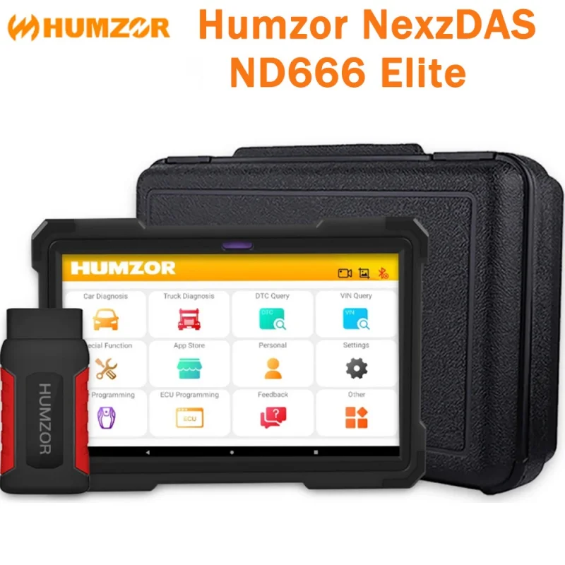

Humzor ND666 OBD2 Professional Automotive Heavy Truck&Car Scanner Full System ABS/EPB/IMMO/OIL/Ode-meter Adjust Diagnostic Tool