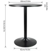KKTONER Round Bar Table 23.6-Inch Top for Cocktail Bar Pub Dining Bistro (28.7H, Black) 2