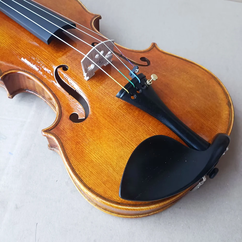 over 20 years tiger patterned maple Handmade violin 4/4 Italian oil varnish Retro Violin beginner Professional string instrument