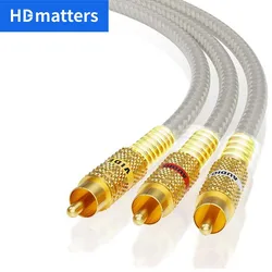 High - Quality Triple Shielded Composite AV Cable for Superior Audio/Video Performance (Check note)