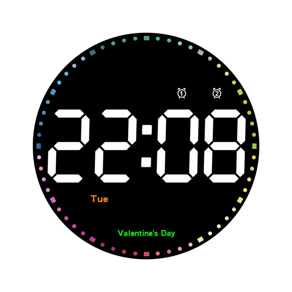 

Automatic Smart Brightness Adjustment Ful Led Ful Led Calendar Clock Home Decoration Ful Led Wall Calendar Clock