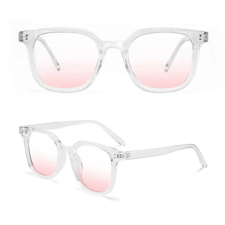 2021 Pink Blush Gradient Glasses Fashion Round Decorative Sunglasses Women  New Korean Cute Girlish Style Shades Eyewear Goggles - AliExpress