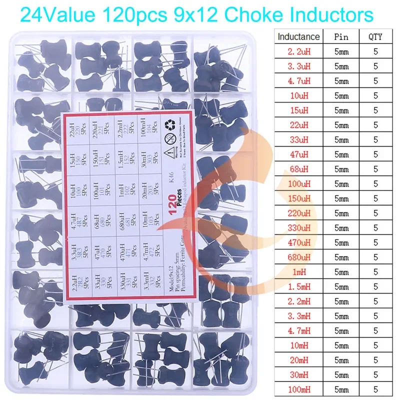 Comprehensive Inductor Assortment Kit - Diverse Range from 2.2uH to 100mH