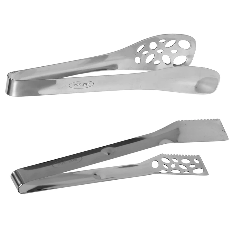 

2PCS Kitchen Tongs, 10 Inch New Premium Heavy Duty Stainless Steel Tongs, Heat Resistant Locking Tongs, Multi-Purpose