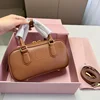 New Women's Style Briefcase, Fashionable Small Square Bag Boston Pillow Bag Bowling Hand Carrying One Shoulder Crossbody Bag Y2K 2