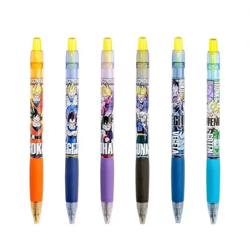 Dragon Ball Co-branded Limited Edition Gel Pen For Students Press 0.5mm Black Water Pen Refillable Anime Peripheral Stationery