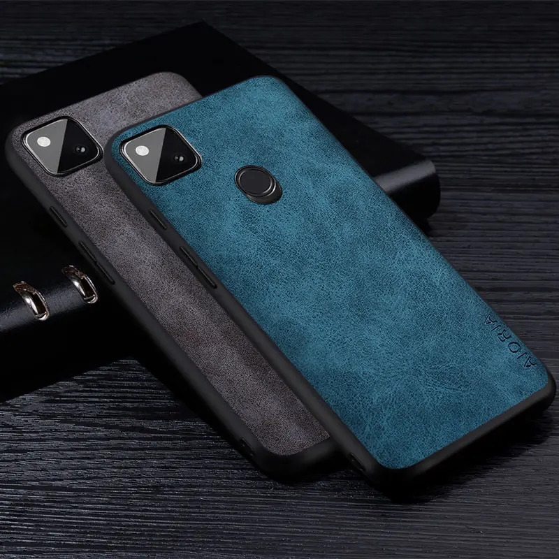 Premium PU Leather Scratch-Resistant Solid Color Phone Case