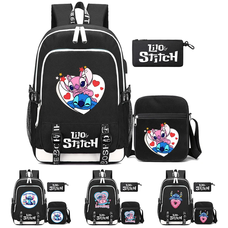 

3 шт./комплект, женский рюкзак с принтом «Лило Стич»