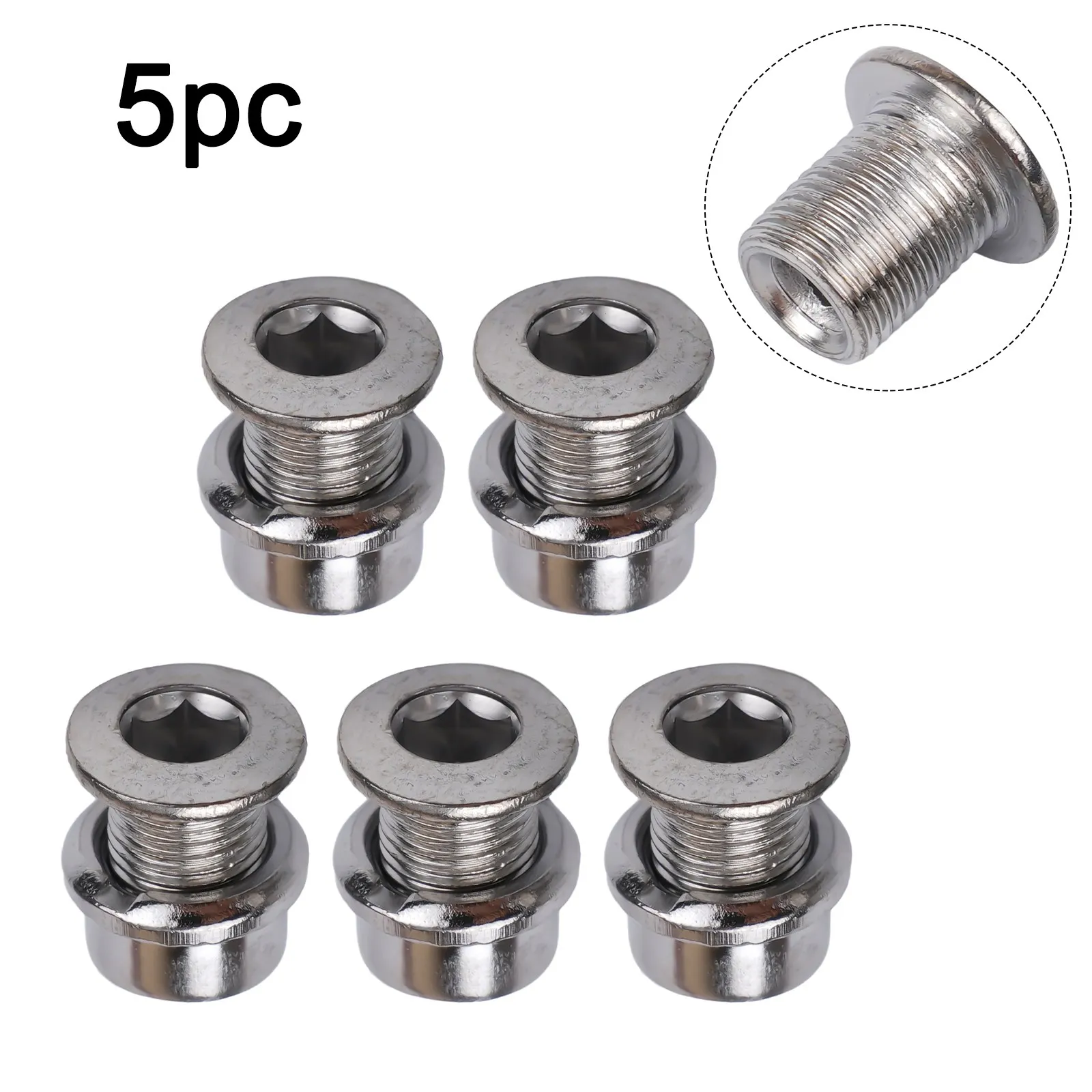 

5 Pairs MTB Bike Crankset Bolts Road Bike Crank Bolt Bicycle Chainring Bolts Chainwheel Screw Nut CyclingAccessories
