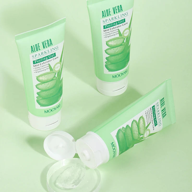 Face Moisturizing Aloe Vera Gel Facial Cleanser Aloe Vera Sparkling Peeling Gel Deep Cleansing Skin Care 6