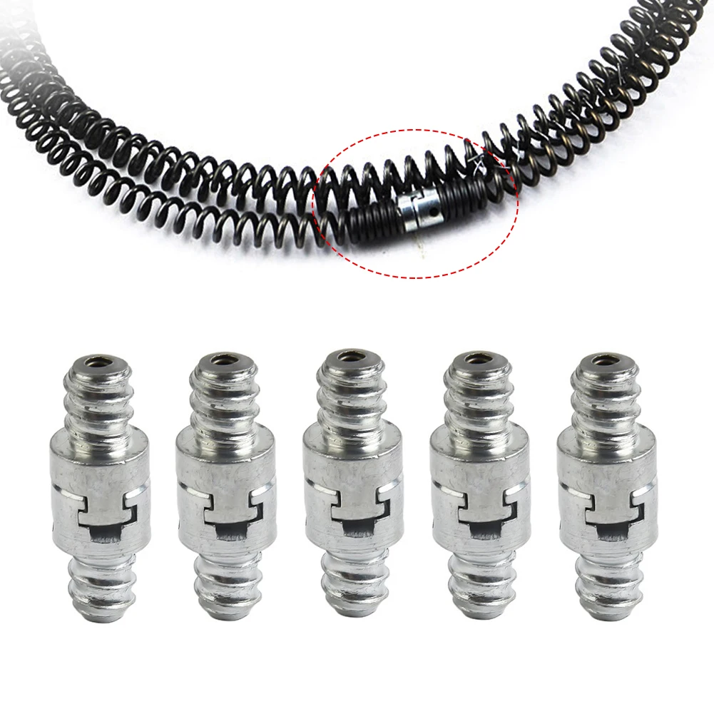 

10pc Male Female Join Connector For Electric Drill Pipe Dredge Machine 16mm Spring Galvanized Silver PneumaticTool Accessories