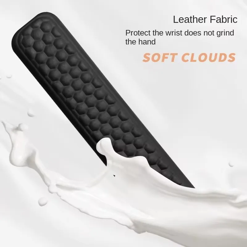 Ergonomic Wrist Rest Mousepad Keyboard Wrist Rest with Comfortable Memory Foam Massage Bulge and Non-Slip PU Base Mouse Pad