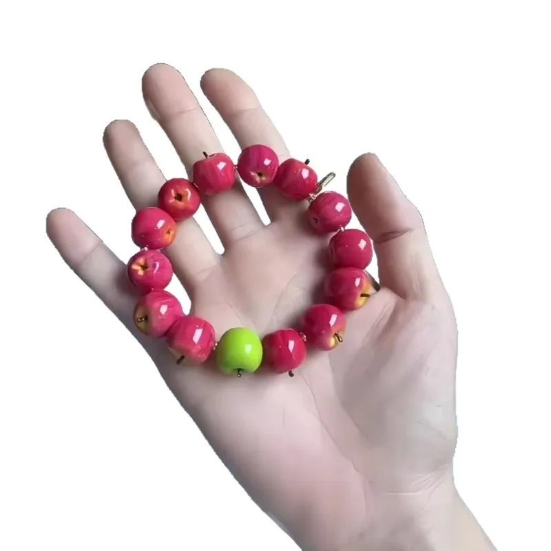 Christmas High Cost Effective Apple Good Luck Bracelet Connecting Sweet Fruit Creativity with A Chain of Good Luck Along The Way