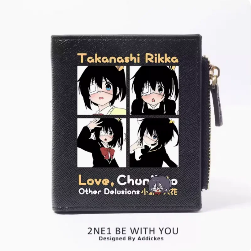Love, Chunibyo & Other Delusions Takanashi Rikka Fashion Wallet PU Purse Card Coin Zipper Money Bag Cosplay Gift B568