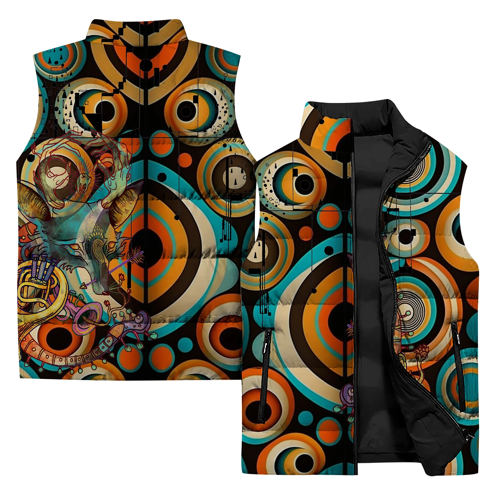 thumbnail image 1 of Chaleco sin mangas para hombre Bear Chalecos geniales para hombre Chaquetas de plumón de dragón de moda Spider Man 2024 Modernas cálidas duraderas y asequibles Weste, 1 of 5