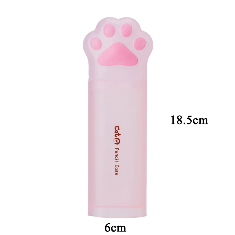 고양이 발 연필 케이스 Trousse Scolaire 연필 상자 귀여운 편지지 펜 케이스 Estuche Lapices 학교 용품 소녀를위한 연필 케이스