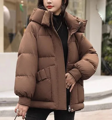 

2023 Winter Women’s Clothing Thick Hooded down Jacket Winter New