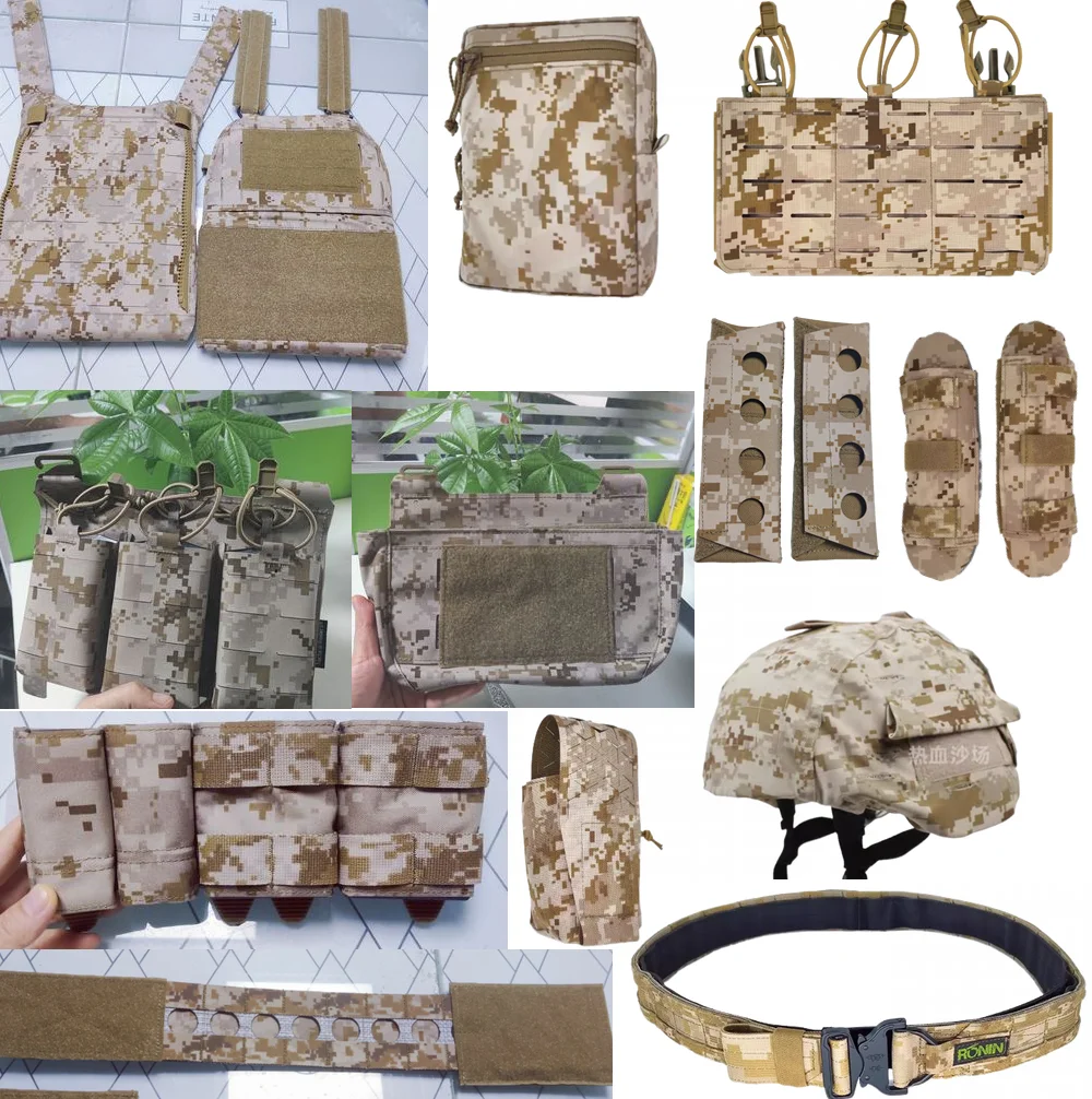 Couverture De Casque Tactique AOR1 Flecktarn - Tissu Camouflage Avec Bandes Loop - Neuf