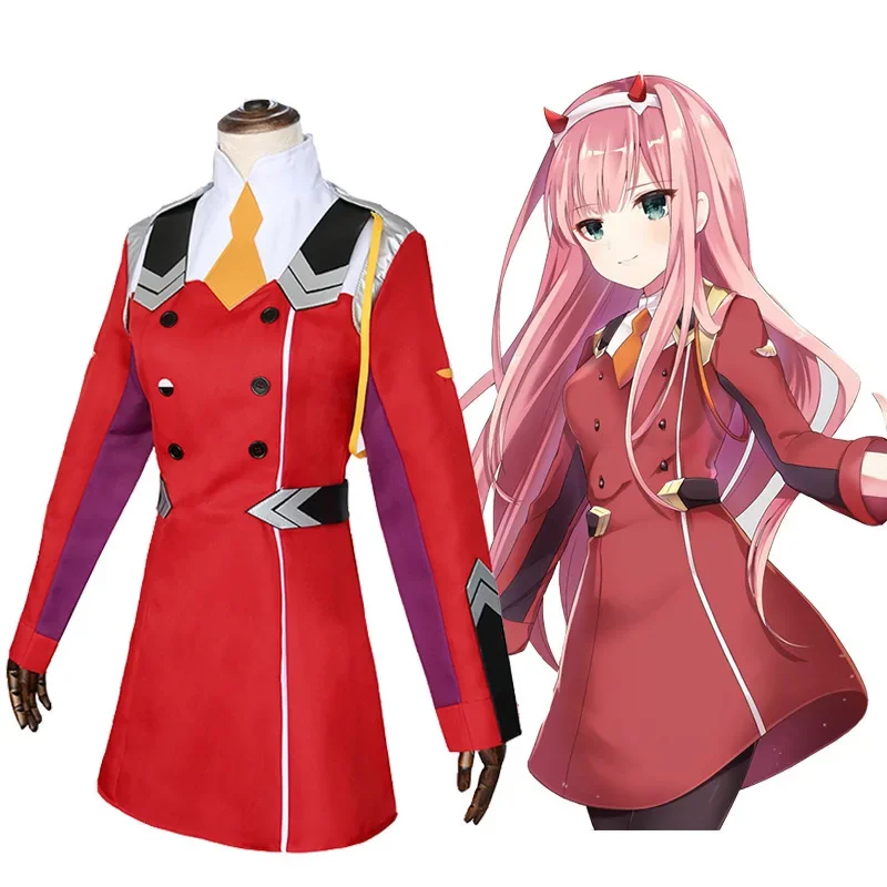 Костюм для косплея Animie 02 Zero Two, костюм для косплея любимой во Фране DFXX, Женский костюм на Хэллоуин, полный комплект