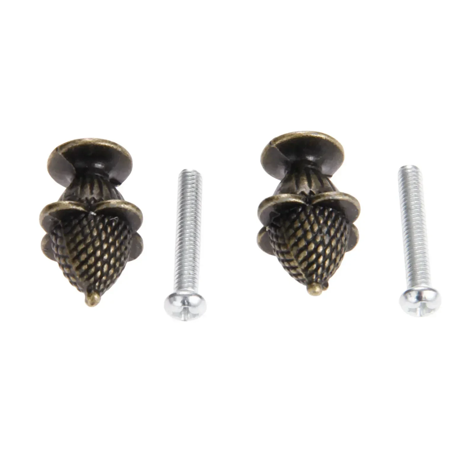 2pcs Alloy Strawberry Knobs Antique Bronze Zinc Alloy Handles Pulls w/screws 25x18mm Drawer Door Cabinet Vintage Decor w/screws furniture knobs