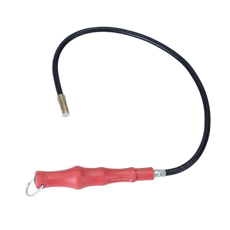 

1pc 56CM LED Light Magnet Garage Tool Flexible Magnetic Pickup Repair Pick Up Red Plastic Handle Bendable Metal Grabber