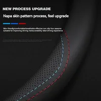 For Tesla Model 3 Model Y Model S Model X Roadster Leather Anti-slip Breathable Car Steering Wheel Cover Auto Accessories 4