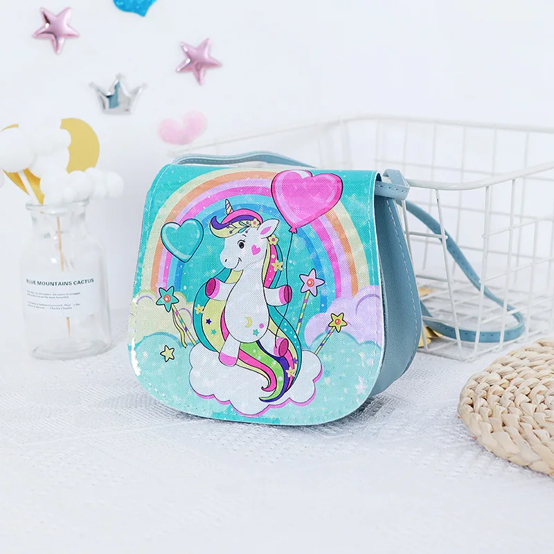 Cartoon Unicorn Shoulder Crossbody Messenger Bags for Girls Party