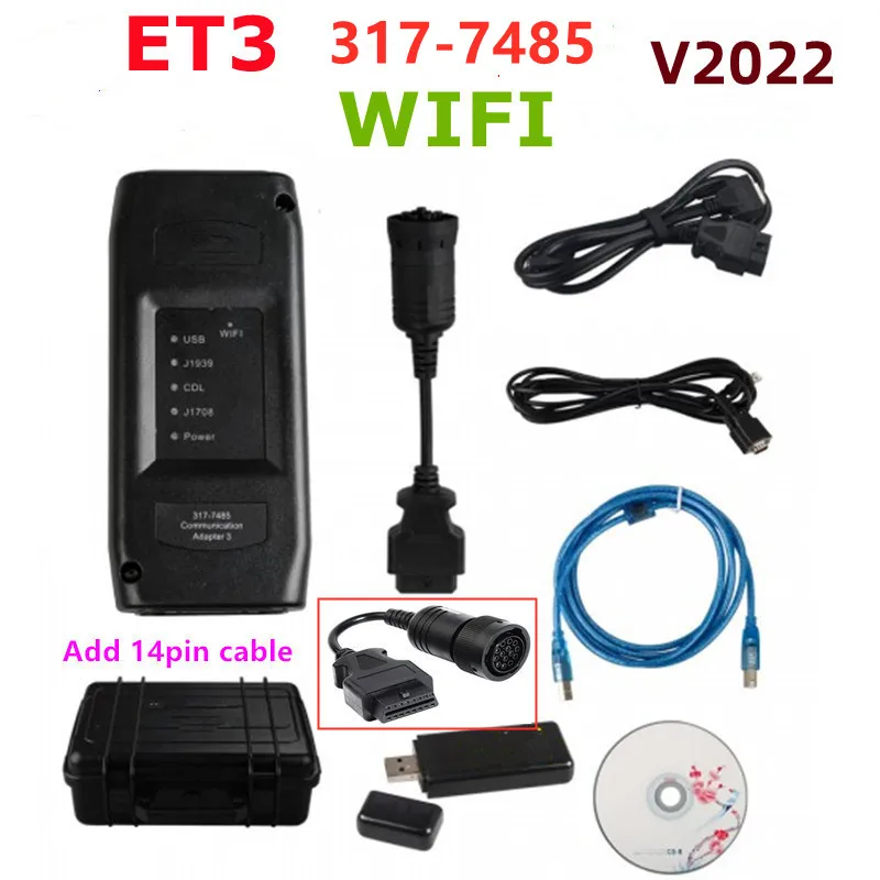 

For CAT ET3 Adapter For Truck Diagnostic Tool ET 3 Communication 317-7485 With Wifi USB Version Heavy Duty Truck Scanners A+++