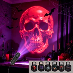 Enchanting LED USB Projector Light with Adjustable Projection Patterns - Unique Night Light and Festival Gift (Halloween - 6 - Patterns)