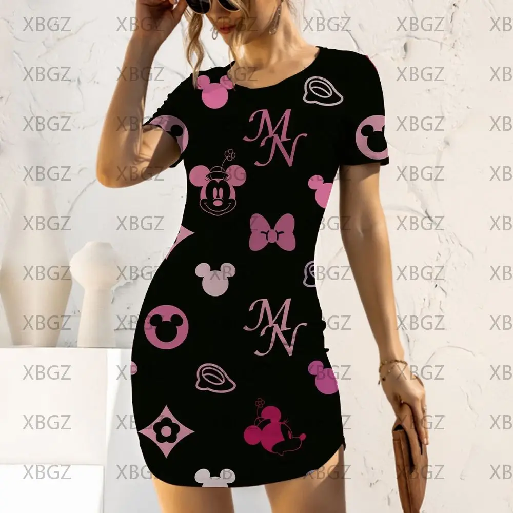 

Mickey Dresses for Women 2022 Mini Dress Evening Fashion Party Print Y2k Disney Elegant Minnie Mouse Summer Woman Prom Gala Sexy