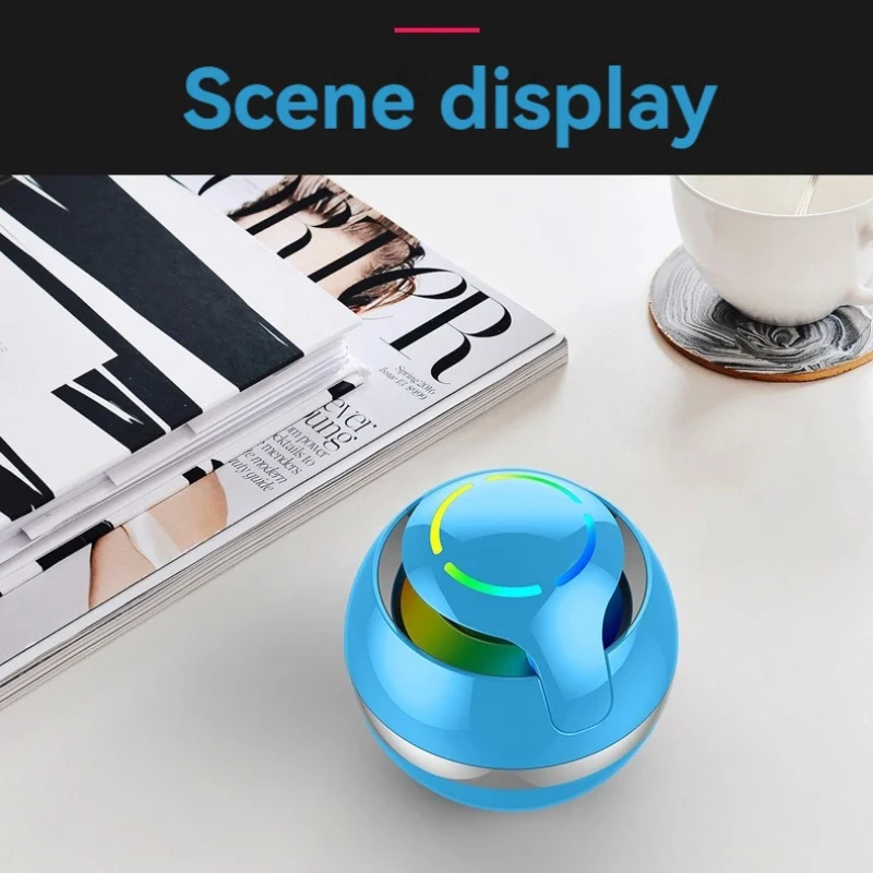Roundness Bluetooth Speakers Mini Speakers Breathing Lights Flash with Music Portable Colorful Outdoor Home Card