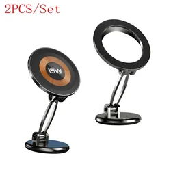 MagSafe 15W Fast Charging Magnetic Car Phone Holder & Wireless Charger Stand (2PCS Golden Black)