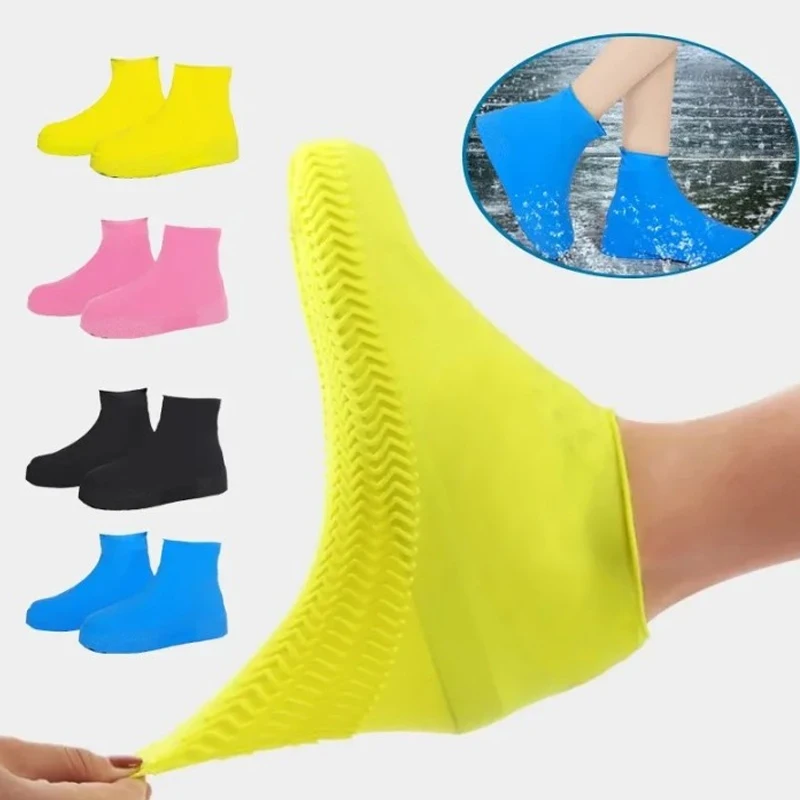 Silicone Shoe Covers Rain Shoe Covers Shoe Covers Thick Rain Shoe Covers Rainday Non-Slip Sand-Proof Silicone Comfortable