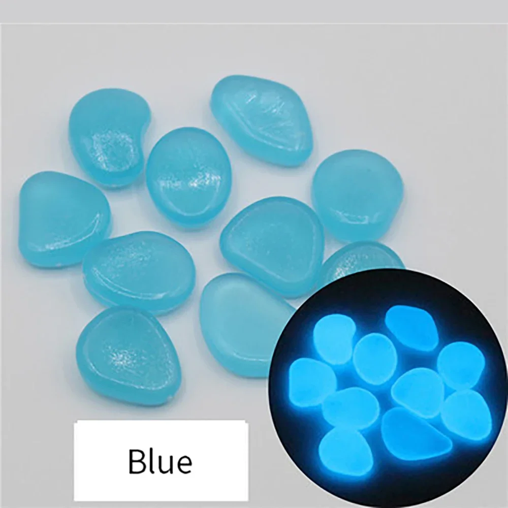 Garden Pebbles, Colorful Glow-in-the-dark Stones, Garden Fish Tank Aquarium Landscaping Glowing Pebbles, Courtyard Decoration