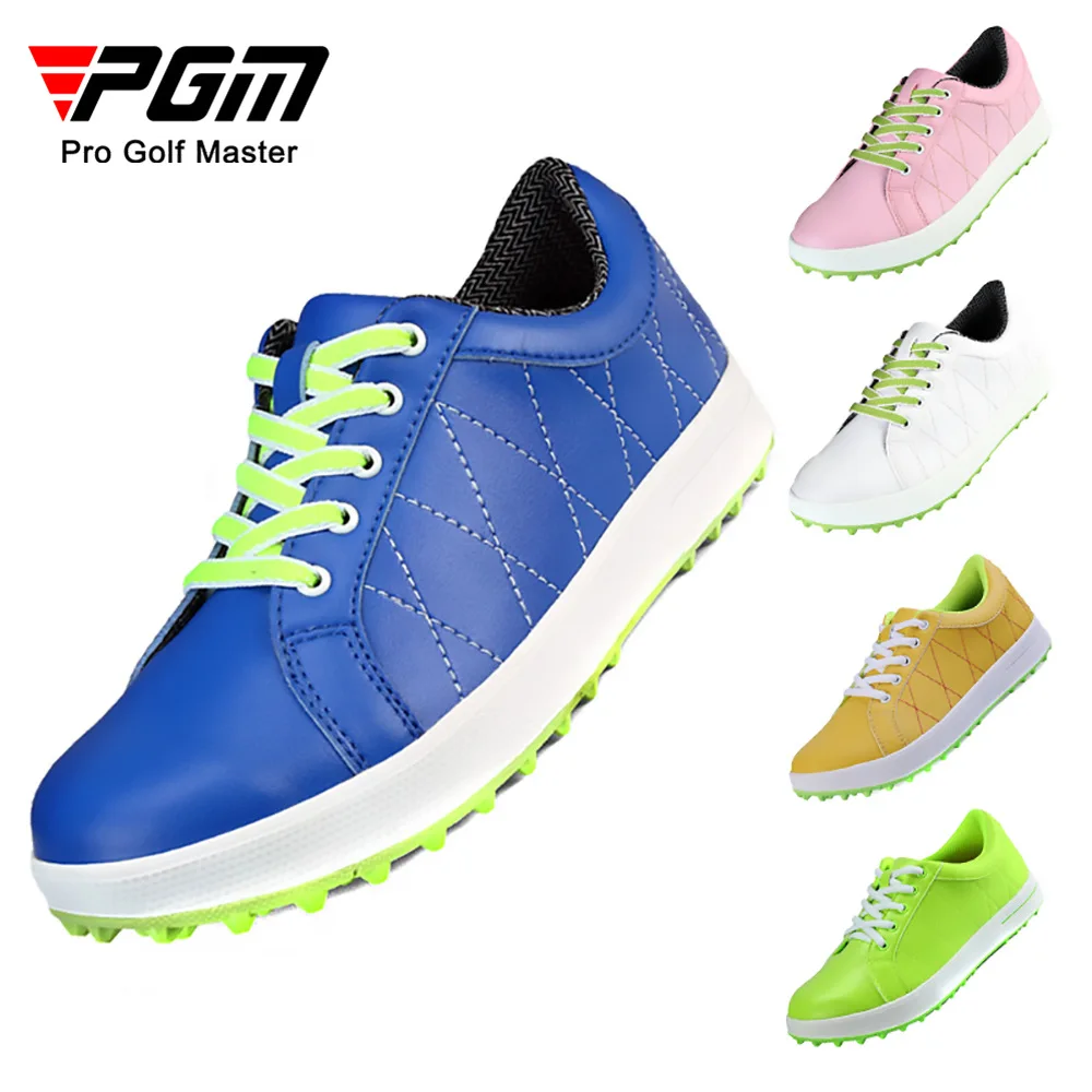 pgm-xz033-ladies-microfiber-golf-shoes-anti-slip-breathable-sneakers-super-fiber-ipx5-waterproof-outdoor-sports-leisure-trainers