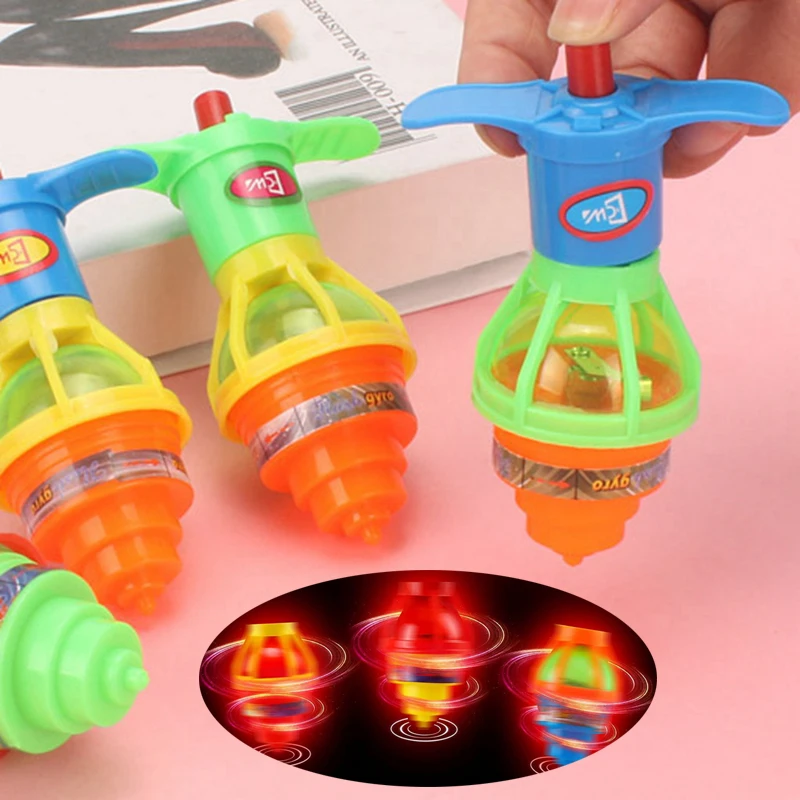 5/10pcs Glow Rotating Gyro Kid Toys Birthday Party Favor Gifts Kindergarten Guest Giveaways Christmas Gift Kids Gift Bag Fillers