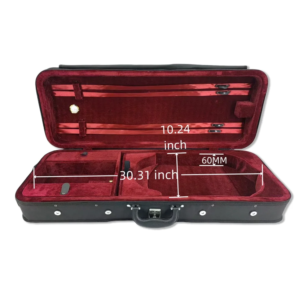 15-16 inch New Viola Case Light Durable Soft Red Padding Strong Viola Box Rugged & Portable