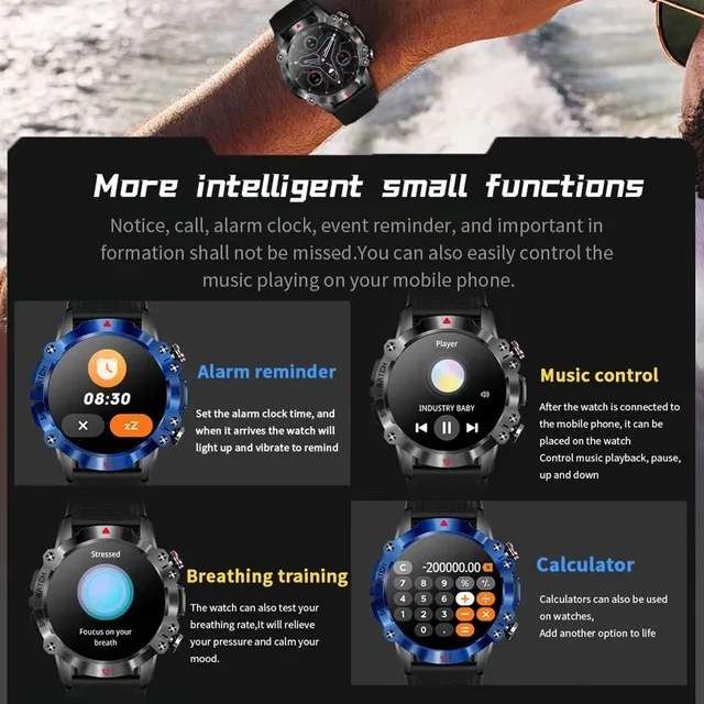 2023 New KR10 GPS Smart Watch Premium Multisport Watches Bluetooth Call Heart Rate Blood Pressure Smartwatch For Amazfit Falcon 4