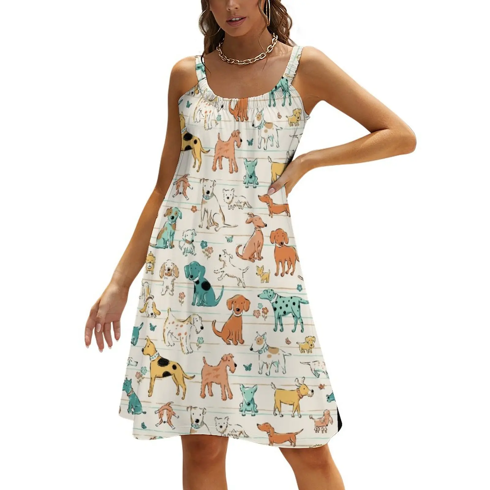 

Dogs Dogs Dogs Beach Sling Skirt women dresses beach dresses