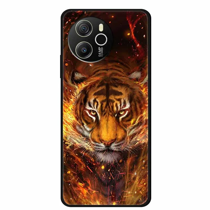 Cartoon Black Silicone Soft TPU Phone Cover - Protective Case