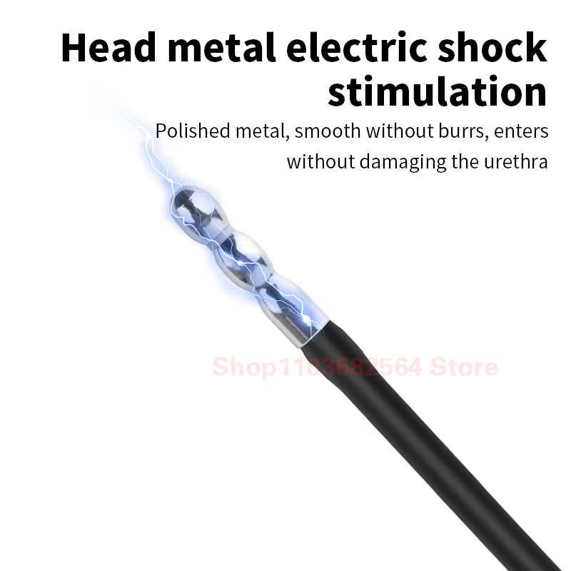 Electric Stimulation Urethra Plug Horse Eye Stick Sounding Insert Metal Males Plug Dilator Shock Masturbation Penis For Men