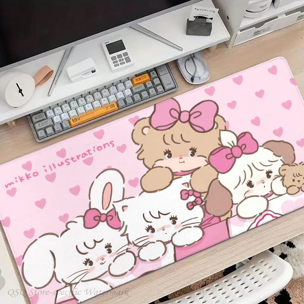 1pc Mikko Cartoon Mouse Mat Desk Mat With Pad Gaming Accessories Prime Gaming XXL Keyboard Pad Padding Mat 2