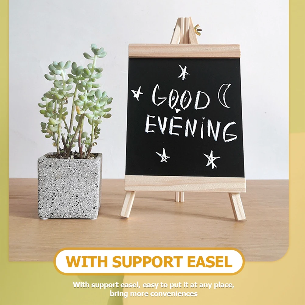 16x29cm Small Chalkboard Sign Board Standing Wooden Chalkboard Wedding Message Sign Tabletop Chalk Boards Menu Standing Frame