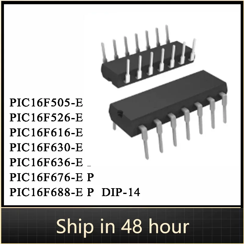 

10Pc PIC16F505-E PIC16F526-E PIC16F616-E PIC16F630-E PIC16F636-E PIC16F676-E PIC16F688-E P DIP-14 IC Chip