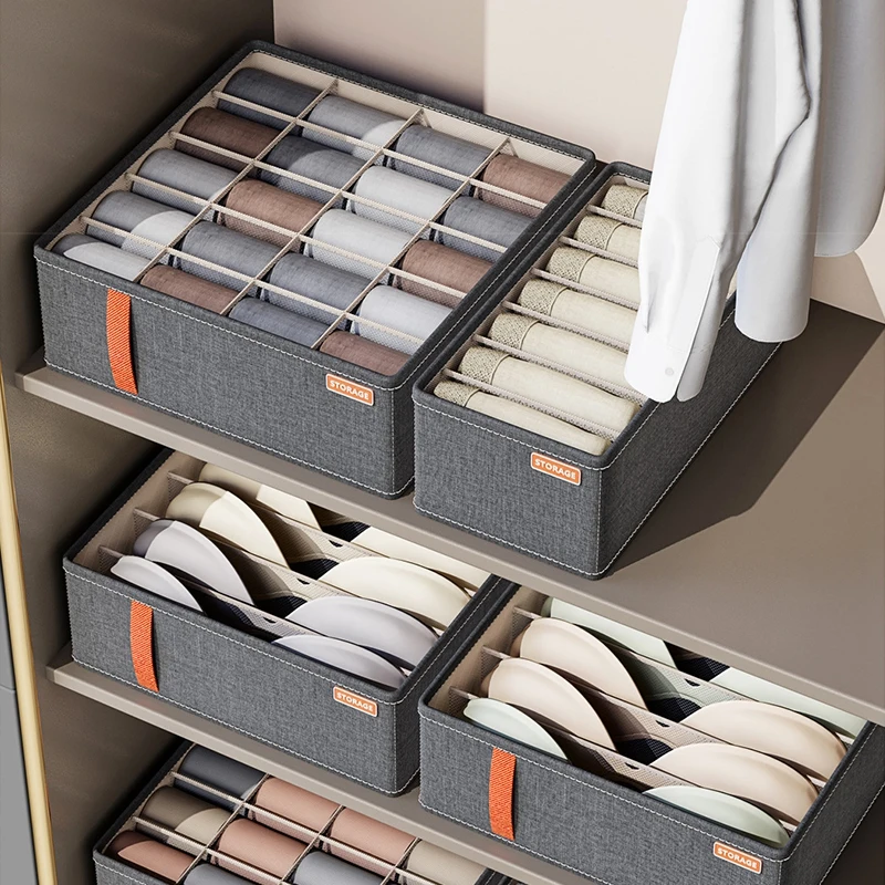 접이식 분리형 속옷 양말 상자, 침실 서랍 옷장 속옷 브래지어 그리드 보관함, 의류 정리함